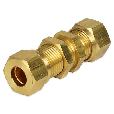 SCHOTT GERADE KOMPRESSION GLEICHVERSCHRAUBUNG 10mm KUPFER GASROHR ROHRVERBINDER