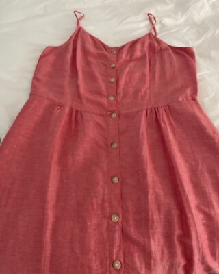 Joules Linen Mix Button Up Sun Dress  US18 /UK 22