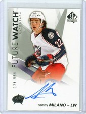  2016-17 SP Authentic FUTURE WATCH #131 Sonny Milano RC AUTO 126/999 