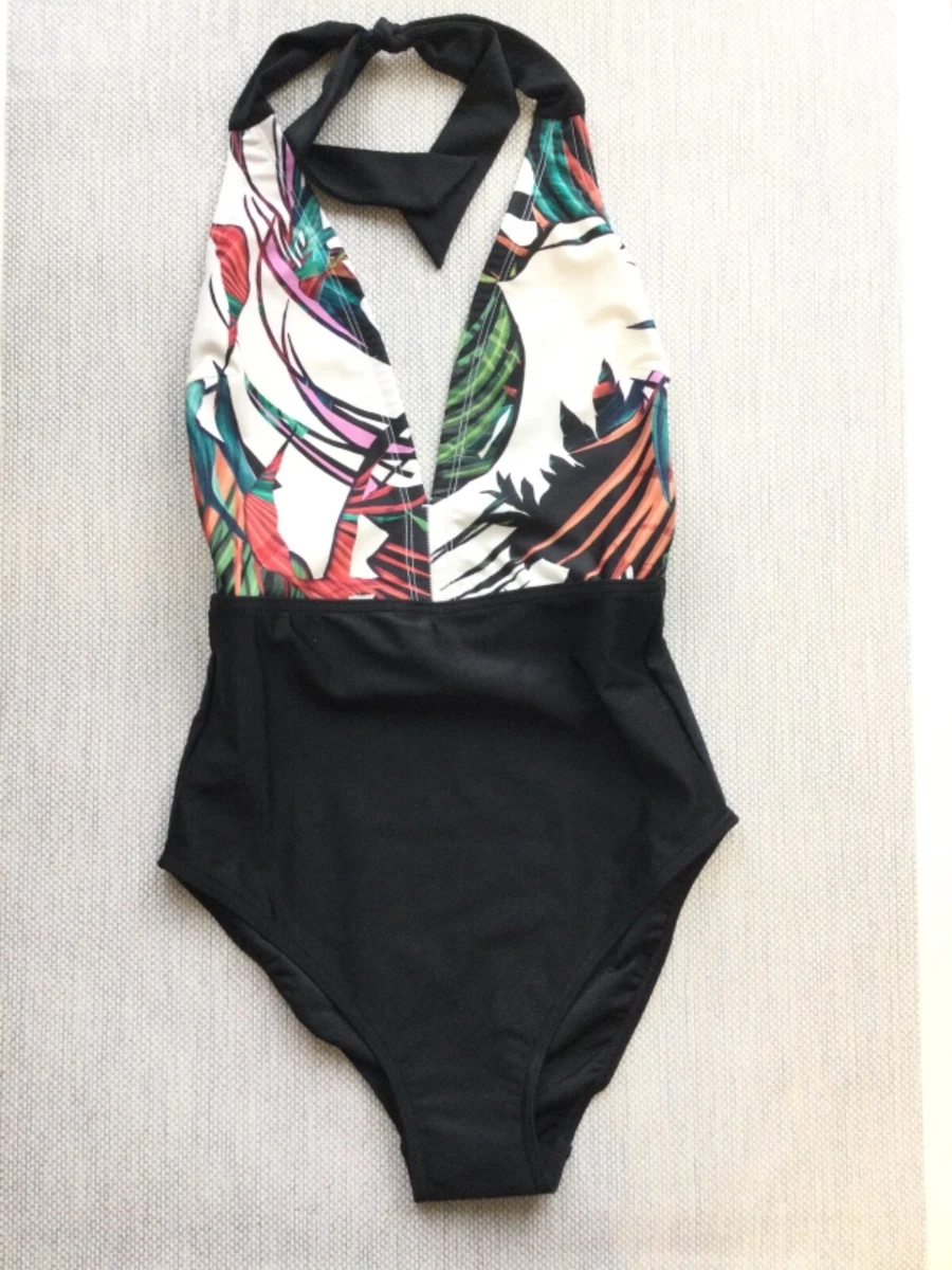 FIGLEAVES Bali PALM PRINT TUMMY CONTROL SWIMSUIT 8R