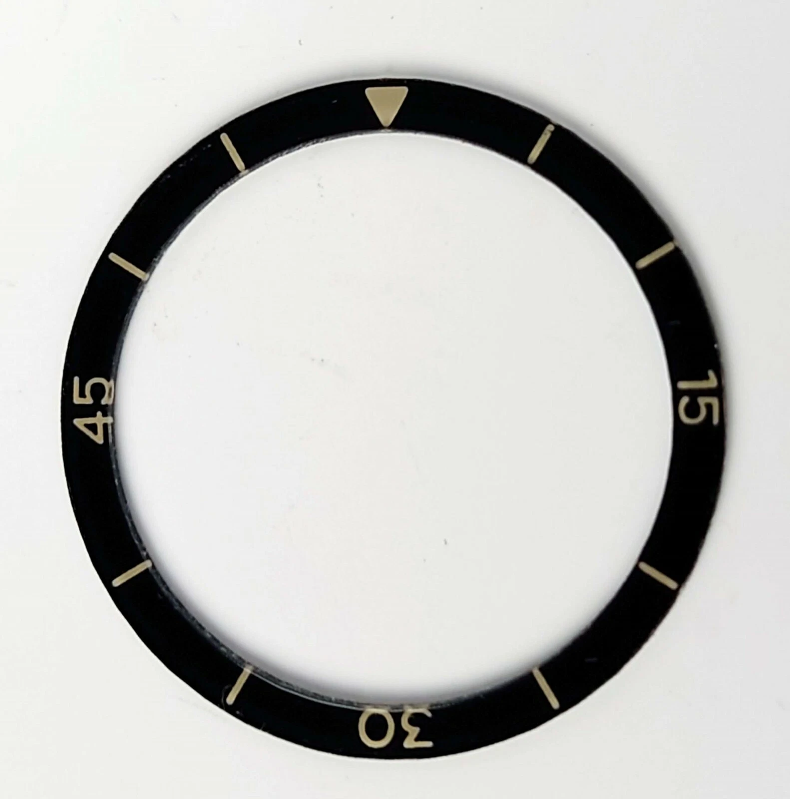 Blancpain — New bezel/plexi insert for Blancpain Fifty Fathoms "sand" "30" upside down.