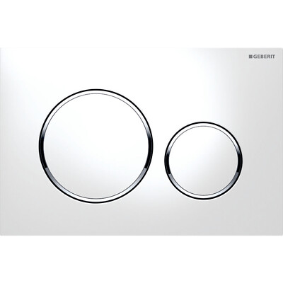 Geberit Sigma 20 Betätigungsplatte Weiß Hochglanz Verchromt  115.882.KJ.1
