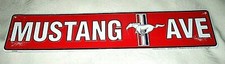 **FORD MUSTANG AVENUE 24" x 5" Embossed Metal Street Sign #1 - New**