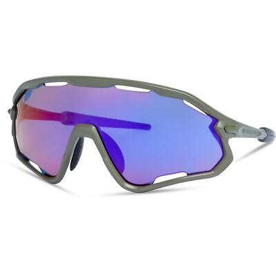 Madison Code Breaker II Cycle Mtb Gravel Bike Sunglasses Green-Purple Lens