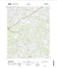 Apex NC Topographic Map 2022 USGS – Premium Matte Print – North Carolina