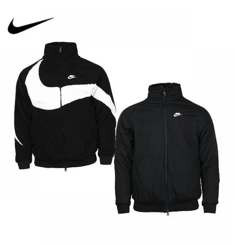 Nike Big Swoosh Reversible Boa Jacket  Asia Sizing BQ6546-011 /  100% Authentic - Image 4 of 4