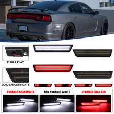 Dynamic LED Rear Side Marker Light Lamp For 08-14 Dodge Challenger 11-14 Charger
