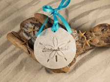 CATALINA ISLAND Sand Dollar Made with Sand Tropical Beach Ornament