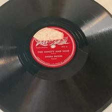 Gospel revival RHODA BECKER 78 rpm SHARON 971 THE NINETY AND NINE 1956 E+