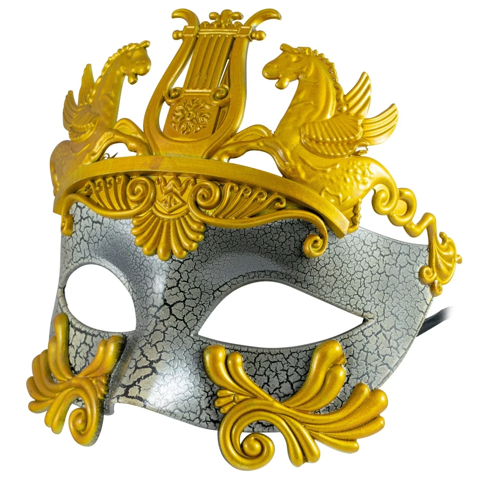 ROMAN Gladiator MENS MASQUERADE Mask | FILIGREE Venetian | Fancy Dress PROM BALL - Image 3 of 4