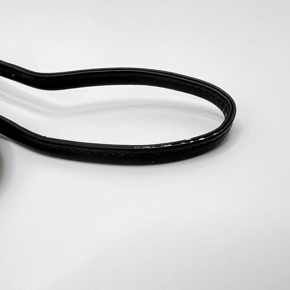 Muñequera pequeña de gamuza fósil marrón castaño con ribete negro SL8687 Foto 3 de 4