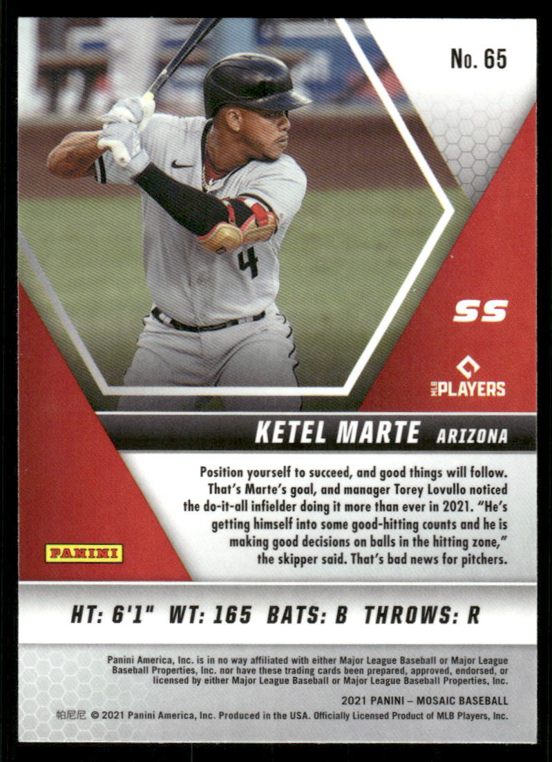 2021 Panini Mosaic #65 Ketel Marte | eBay