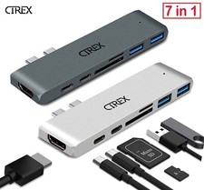 USB-C Type C HD Output 4K HDMI USB 3.0 7 in 1 Adapter HUB For MacBook Pro