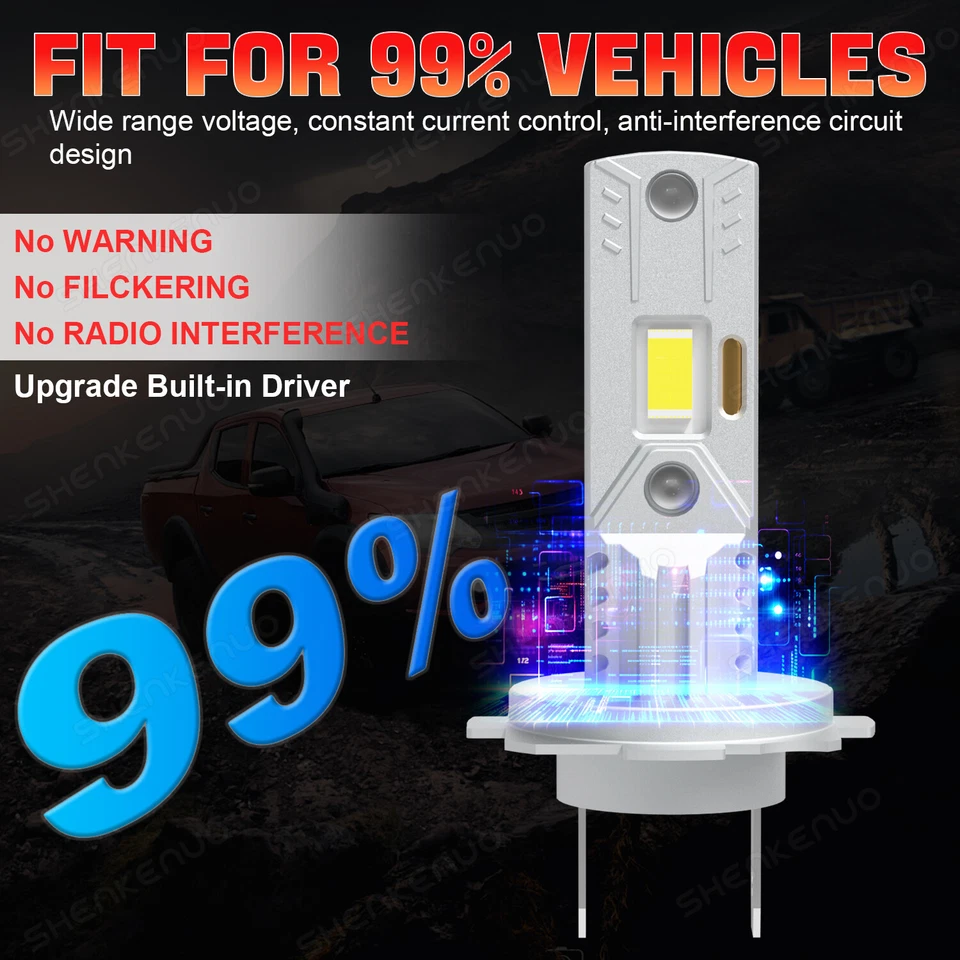 para Mercedes-Benz E350 E320 E550 -6x Faro LED Blanco + Kit Bombillas Antiniebla Foto 4 de 4