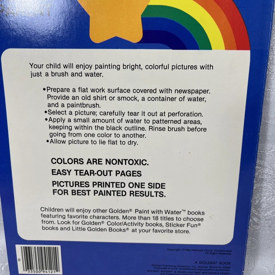 Vintage Rainbow Brite Bright Golden Paint with Water 99% Complete 1984 Foto 3 de 4