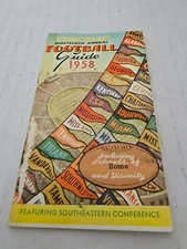 1958 Peek Size Football Guide ~ Rome Georgia Southeastern Conference College SEC