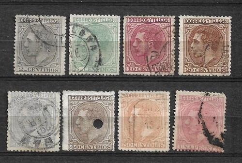 spain 1879 edifil 200/207 usado - 23/12