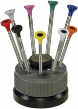BERGEON 30081-S09 Rotating stand with 9 screwdrivers for Watchmakers swiss made