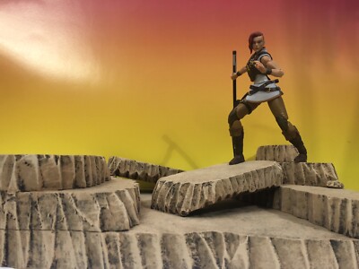 1:12 Scale Desert Rock Pile Valley Dio Base Detolf Action Figure Photography