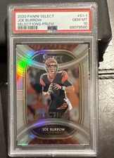 2020 Panini Select - Select1ons Joe Burrow #SI-1 Silver Prizm (RC) PSA 10