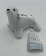 Faux Fur Seal Christmas Tree Ornament White - Wondershop