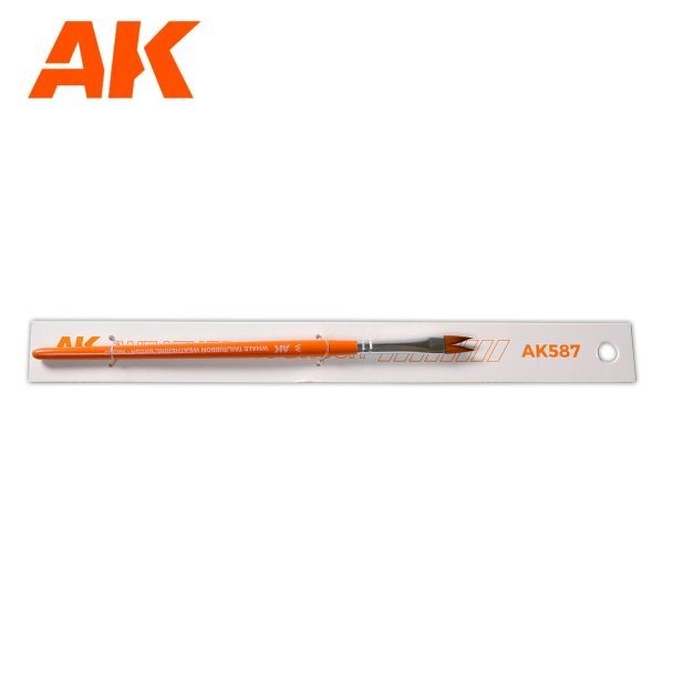 Whale Tail/Ribbon Weathering Brush - Paint Brush - AK Interactive - Brand New
