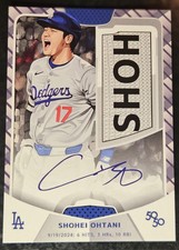 Shohei Ohtani Facsimile Autograph Name Game Jersey Relic Patch Auto 50/50 MVP