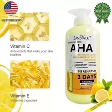 AHA Strong Brightening Body Cream Hydroxy Acid Vitamin C Whitening 500ml USA.