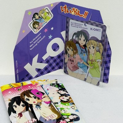 K-ON! Metallic Plate 2 key ring ball chain Yui Mio Tsumugi Movic