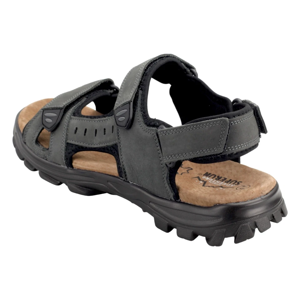 Herren Sandale Übergröße Leder 47 48 49 Outdoorsandalen Trekkingsandalen 1111 - Bild 4 von 4