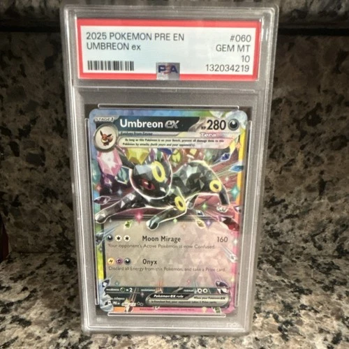 Pokémon Umbreon ex 060/131 Prismatic Evolutions Double Rare Holo PSA 10 2025