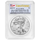 2019-W $1 1-oz Reverse Proof American Silver Eagle PCGS PR70 FS Dual Flag Label