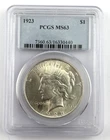 1923 $1 Peace Silver Dollar PCGS MS63