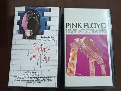  2 Stück VHS Musikkassetten von  Pink Floyd, The Wall & Live in Pompaii