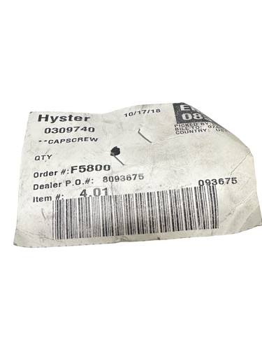 Capscrew Hyster 0309740, 309740 nuovo originale 🔥spedizione veloce🔥 - Foto 2 di 3