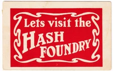 INDIANA COLUMBUS POSTMARK THE HASH FOUNDRY 1908 TO LOUISE WEST, MOUNT LIBERTY