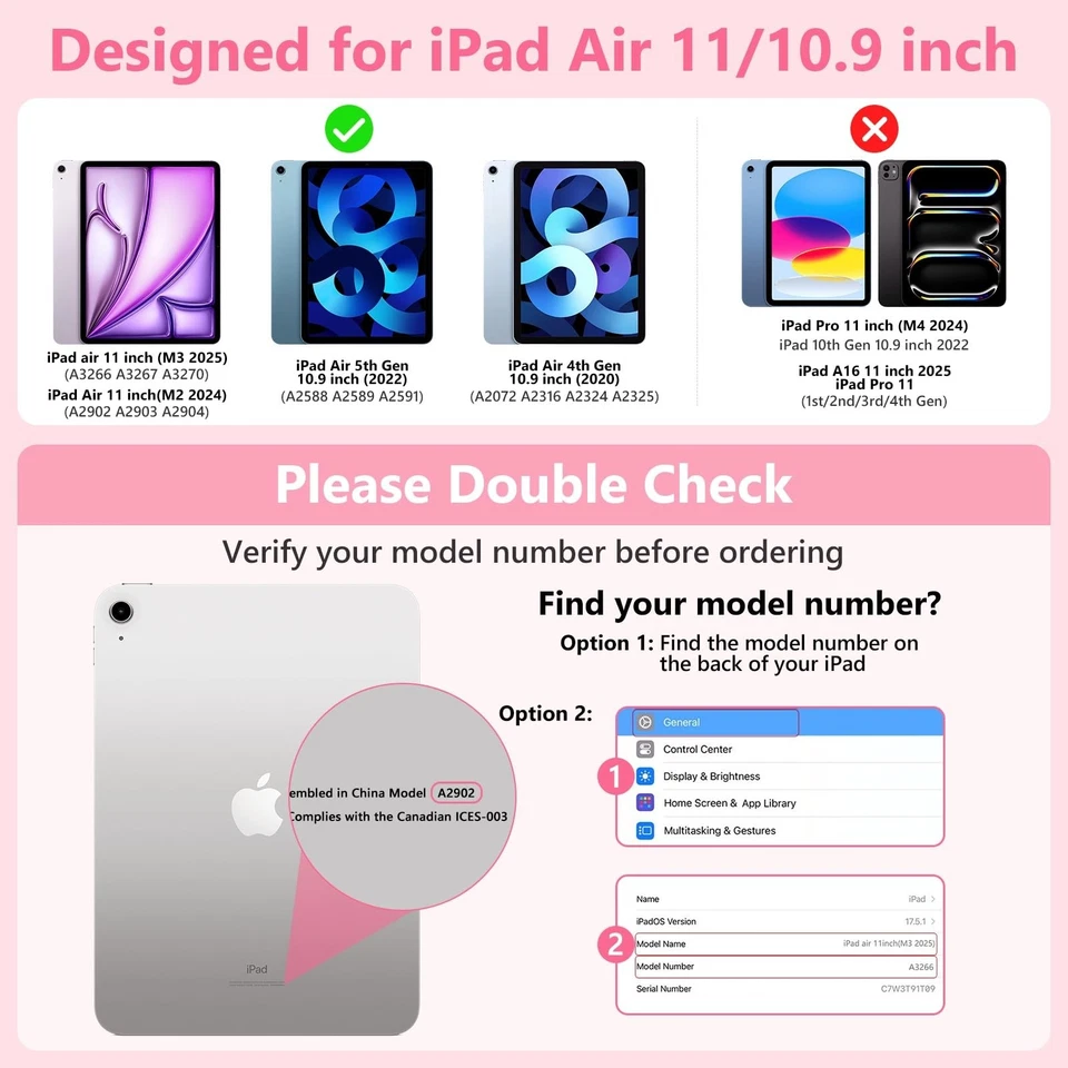 Touch for iPad Air 11 inch & Air 5th 4th Generation Case with Keyboard - Only... - Image 2 of 4