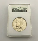 1966 Kennedy Half Dollar 50C SMS Satin Doubled Die Obverse ANACS MS66 Philly