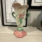 Hull 404-14 1/2 Hand Painted Floral Double-Handled Art Pottery Ceramic Vase