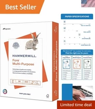 Printer Paper, Fore Multipurpose 20 lb Copy Paper, 8.5 x 11 - 96 Bright, Made...