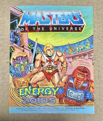 Vintage He-Man Masters of the Universe Rotar Twistoid "Energy Zoids" Mini Comic
