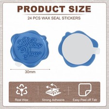50Pcs Blue Letter S Wax Seal Stickers - Self-Adhesive, No Stamp Needed, 1.18 Inch Diameter For Wedding Invitations, Envelopes, Gifts