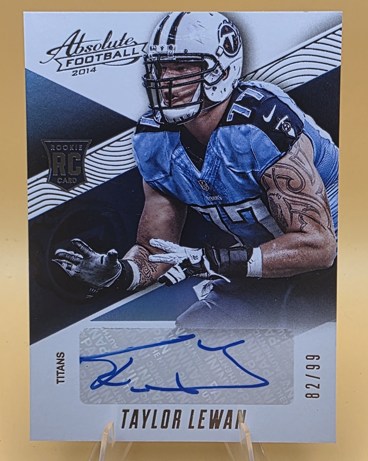 Taylor Lewan Panini Absolute #195 Autograph-Spectrum Silver