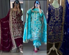 New Designer Party Wear Look Top, Dhoti Styles Salwar and Dupatta