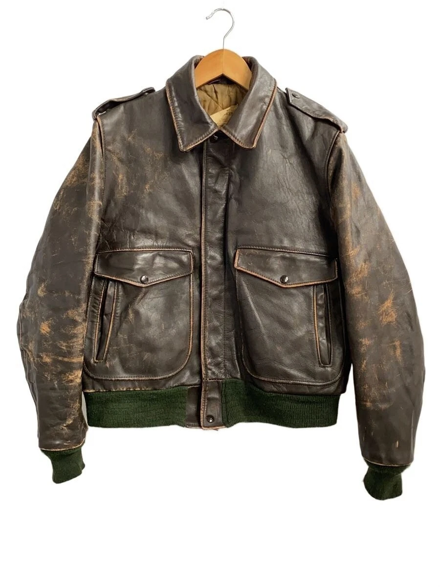 Chaqueta de cuero Schott Blouson 40 - marrón liso 4118