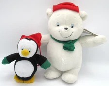 Dakin NORWOOD AND TUX Plush Polar Bear with Penguin Friend Vintage 1995 NWT
