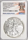 2020 (P) SILVER EAGLE ~ EARLY RELEASES ~ EMERGENCY PRODUCTION ~ NGC MS79 ~ #266