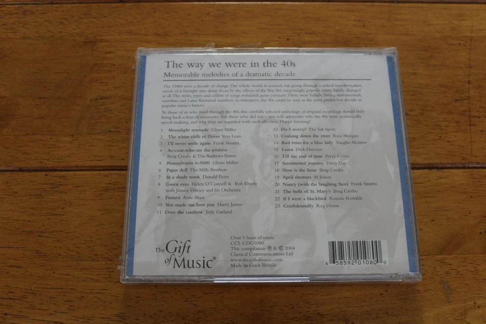 Vintage CD The Way We Were In The 40s Gift Of Music Compilation 2004 Jazz Swing Foto 2 de 2
