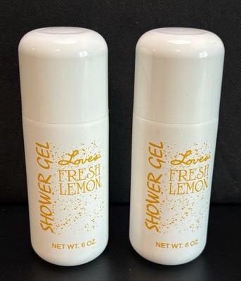 Lot of 2 LOVE'S FRESH LEMON Shower Gel By MEM 6floz Vintage & Perfect Ships Free