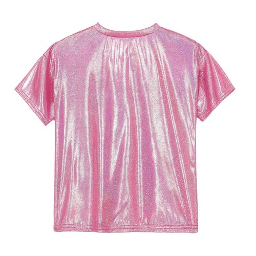 Kids Boys Girls T-shirt Sparkly Jazz Dance Tops Athletic Shiny Sequin Blouse AU - Picture 36 of 58